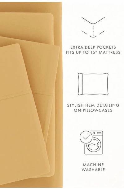 Shop Homespun Premium Ultra Soft 4-piece Bed Sheets Set In Gold