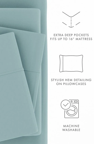 Shop Homespun Premium Ultra Soft 4-piece Bed Sheets Set In Ocean