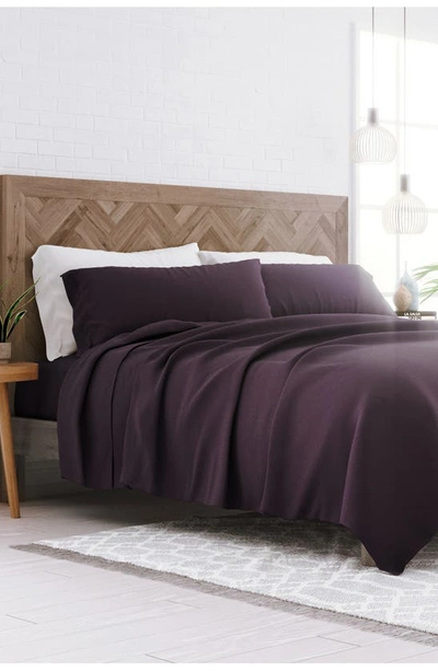 Shop Homespun Premium Ultra Soft 4-piece Bed Sheets Set In Purple