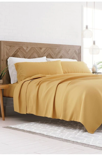 Shop Homespun Premium Ultra Soft 4-piece Bed Sheets Set In Gold