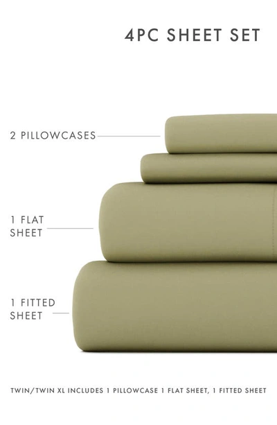 Shop Homespun Premium Ultra Soft 4-piece Bed Sheets Set In Sage