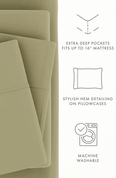 Homespun Premium Ultra Soft 4-piece Bed Sheets Set In Sage