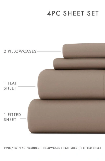 Homespun Premium Ultra Soft 4-piece Bed Sheets Set In Taupe