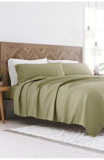 Shop Homespun Premium Ultra Soft 4-piece Bed Sheets Set In Sage