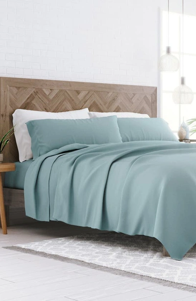 Shop Homespun Premium Ultra Soft 4-piece Bed Sheets Set In Ocean