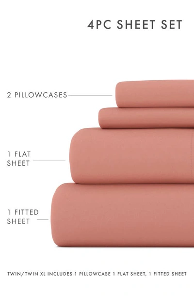 Homespun Premium Ultra Soft 4-piece Bed Sheets Set In Clay