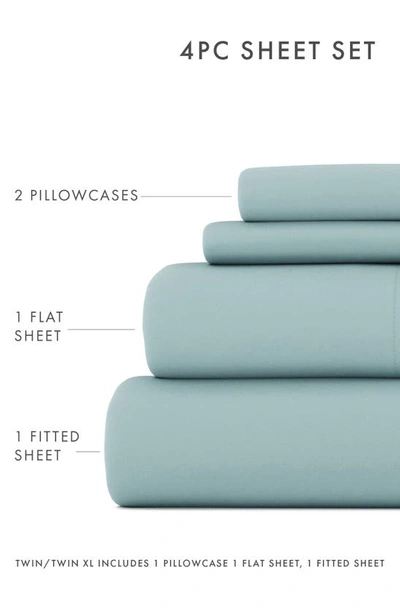 Shop Homespun Premium Ultra Soft 4-piece Bed Sheets Set In Ocean