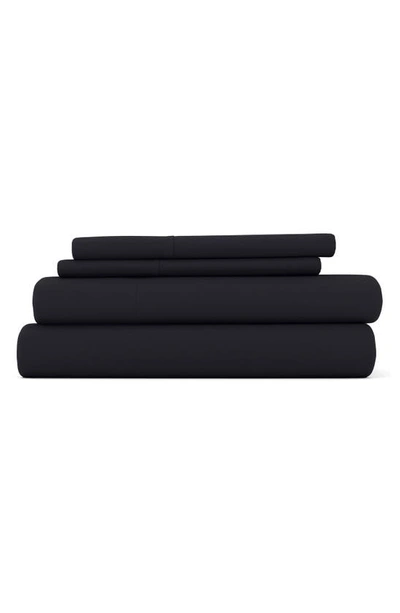 Shop Homespun Premium Ultra Soft 4-piece Bed Sheets Set In Black