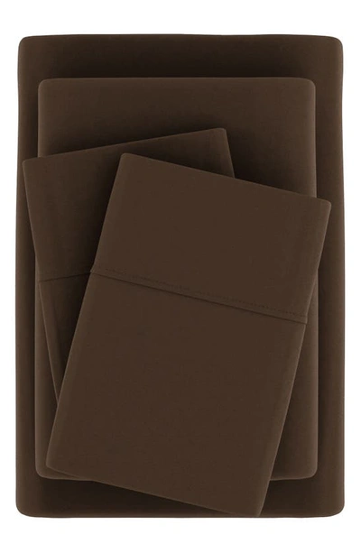 Homespun Premium Ultra Soft 4-piece Bed Sheets Set In Chocolate