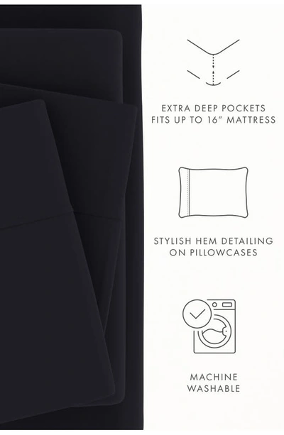 Shop Homespun Premium Ultra Soft 4-piece Bed Sheets Set In Black