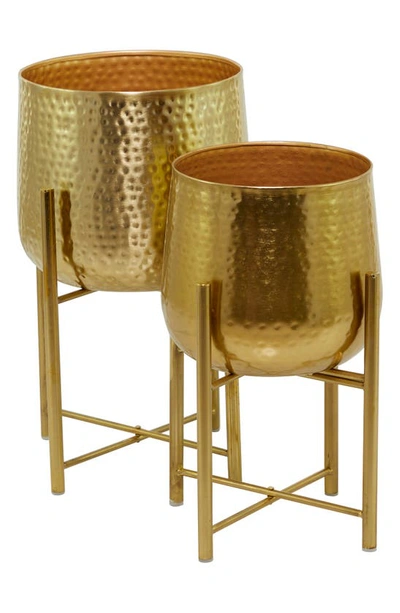 Cosmo By Cosmopolitan Cosmo By Cosmpolitan Iron Standing Planter In Gold