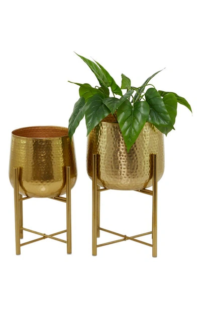 Cosmo By Cosmopolitan Cosmo By Cosmpolitan Iron Standing Planter In Gold