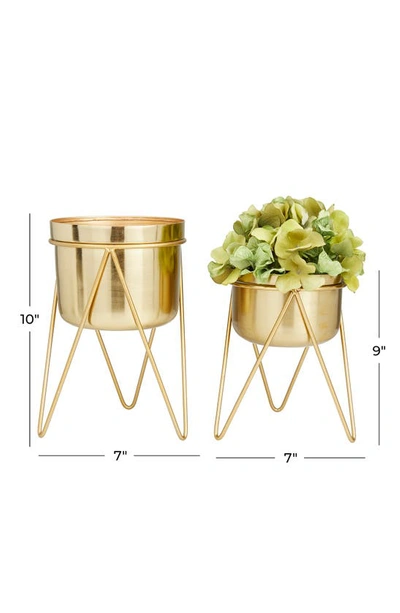 Cosmo By Cosmopolitan Geometric Plant Stand In Gold