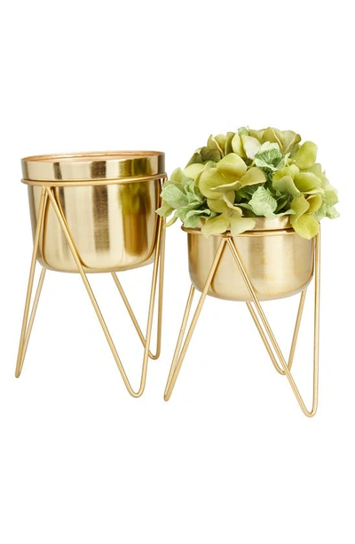 Cosmo By Cosmopolitan Geometric Plant Stand In Gold