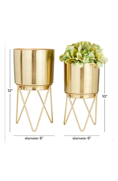 Shop Cosmo By Cosmopolitan Goldtone Metal Modern Planter With Removable Stand
