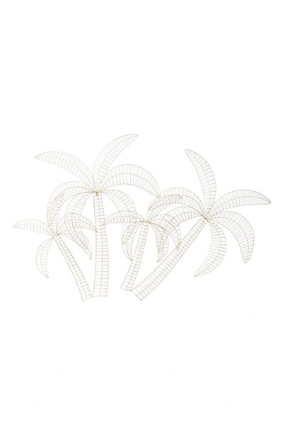 Willow Row Gold Iron Glam Wall Decor In Gold