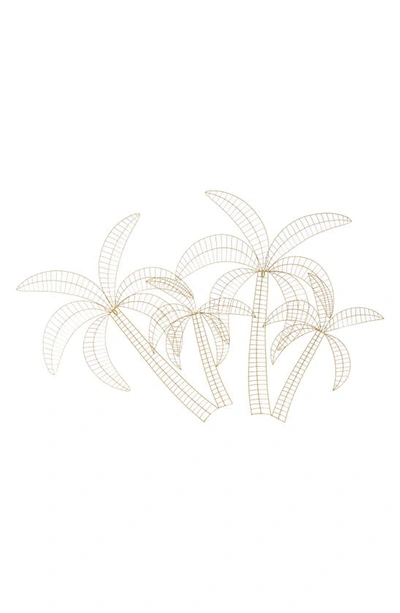 Willow Row Gold Iron Glam Wall Decor In Gold
