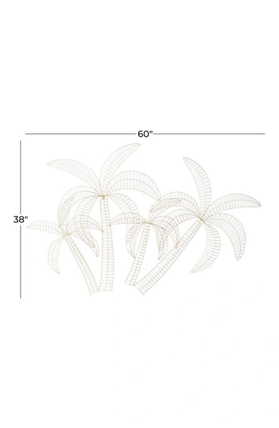 Willow Row Gold Iron Glam Wall Decor In Gold