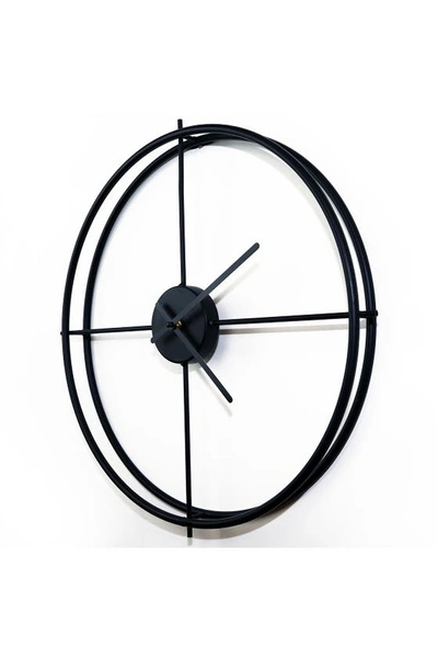 Shop Walplus Minimalist 50cm Iron Wall Clock In Black