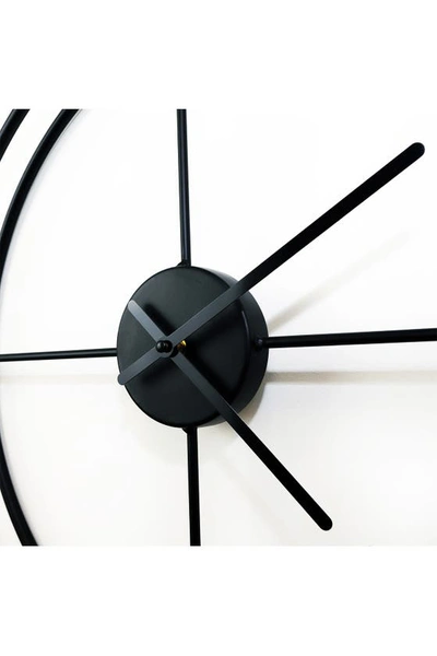 Shop Walplus Minimalist 50cm Iron Wall Clock In Black