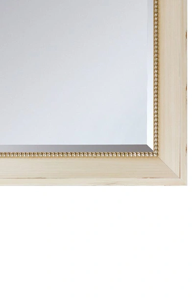 Shop Overstock Art Cream Angled Champagne Bead Accent Framed Wall Mirror In Multi