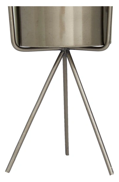 Cosmo By Cosmopolitan Standing Iron Planter In Dark Grey