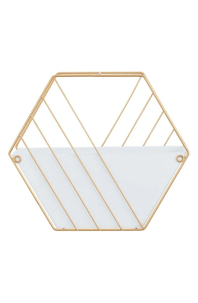 Shop Cosmo By Cosmopolitan White Metal Indoor Outdoor Hanging Geometric Wall Planter
