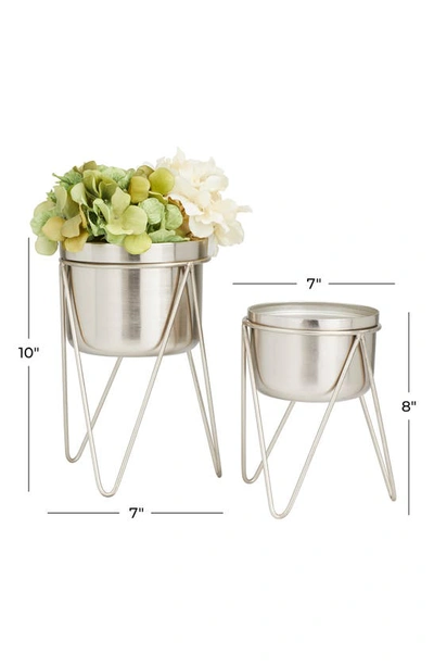 Shop Cosmo By Cosmopolitan Silvertone Metal Modern Planter With Removable Stand