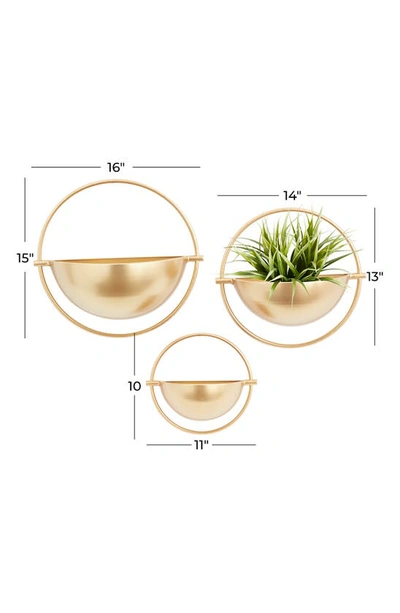 Vivian Lune Home Iron Wall Planter In Gold