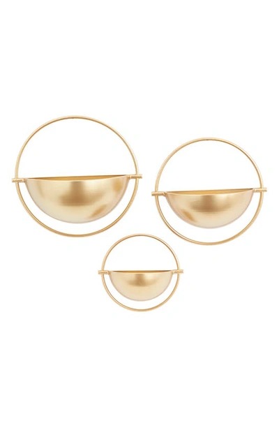 Vivian Lune Home Iron Wall Planter In Gold