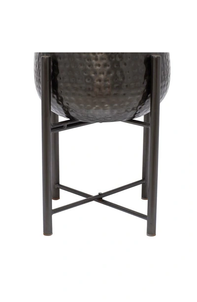 Cosmo By Cosmopolitan Iron Standing Planter In Black