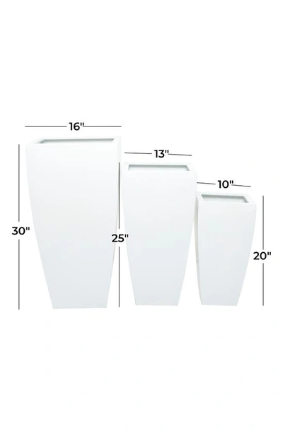 Vivian Lune Home White Metal Vase In White