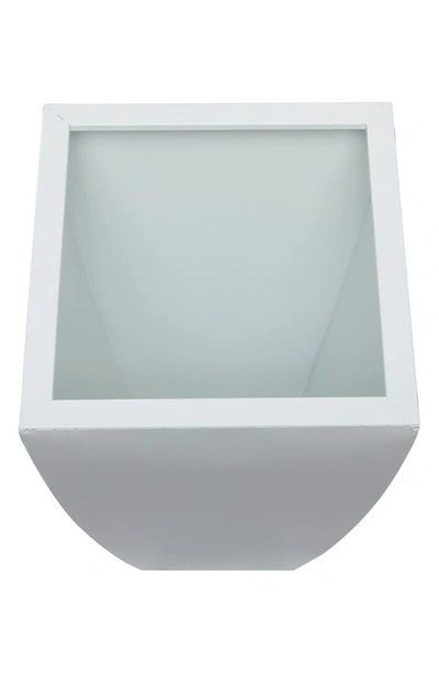 Vivian Lune Home White Metal Vase In White