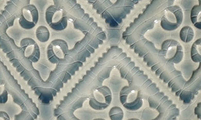 Shop Drew Rose Designs Diamond Pattern Ceramic Saucer Planter In Gray