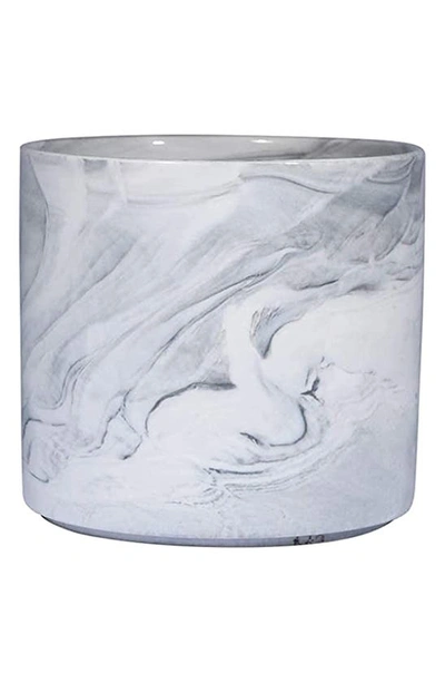 Shop Drew Rose Designs Marbled Ceramic Planter In Gray/ Marble