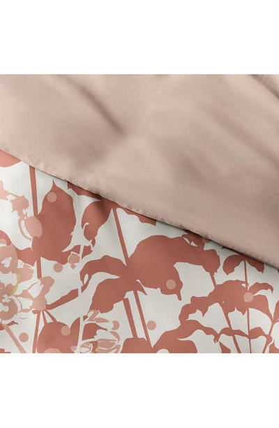 Homespun Premium Ultra Soft Boho Flower 3-piece Reversible Duvet Cover Set In Clay