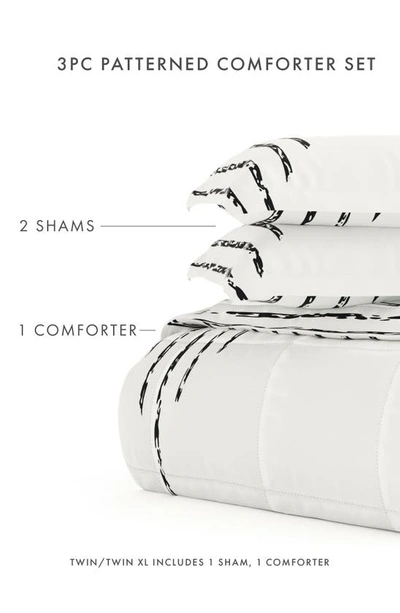 Homespun Premium Ultra Soft Diamond Stripe Down-alternative Comforter Set In Grey