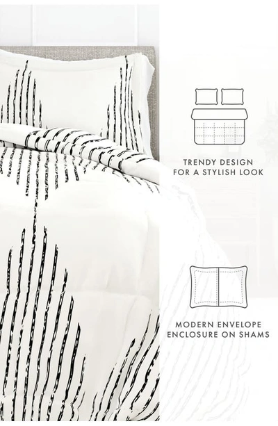 Homespun Premium Ultra Soft Diamond Stripe Down-alternative Comforter Set In Grey