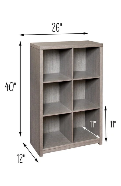 Shop Honey-can-do Premium Laminate 6-cube Organizational Shelf In Grey