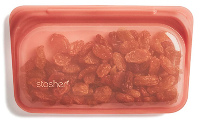 Shop Stasher Snack Reusable Silicone Bag In Terra Cotta