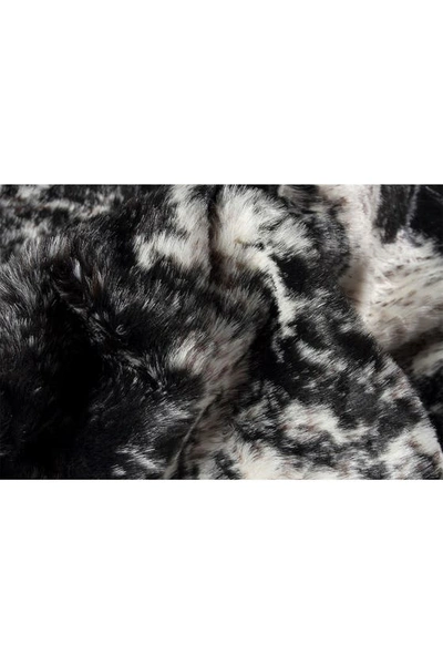 Luxe Edinburg Faux Cowhide Rug/throw In S P Black/white