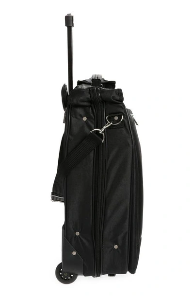 Shop Geoffrey Beene Rolling Garment Bag In Black