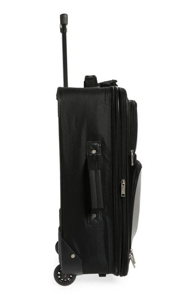 Shop Geoffrey Beene 21-inch Rolling Carry-on In Black W/ Grey