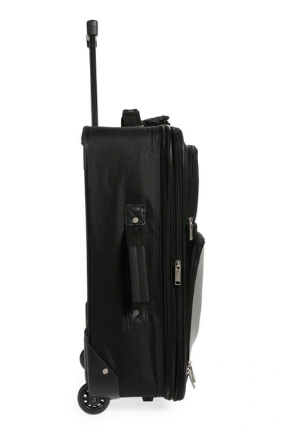 Geoffrey Beene 21-inch Rolling Carry-on In Black W/ Grey