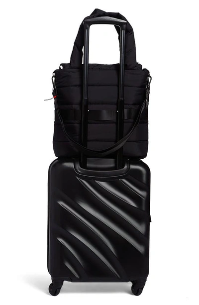 Geoffrey Beene Puffer 20-inch Hardside Spinner & Carryall Set In Black