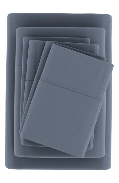 Shop Homespun Premium Ultra Soft 6 Piece Microfiber Solid Sheet Set In Stone