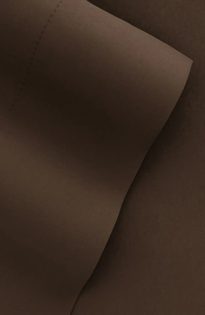 Homespun Premium Ultra Soft 6 Piece Microfiber Solid Sheet Set In Chocolate