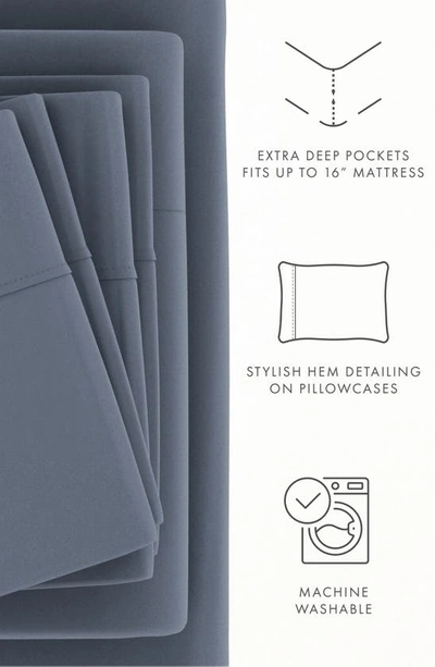 Shop Homespun Premium Ultra Soft 6 Piece Microfiber Solid Sheet Set In Stone