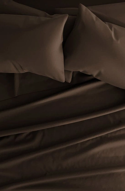 Homespun Premium Ultra Soft 6 Piece Microfiber Solid Sheet Set In Chocolate