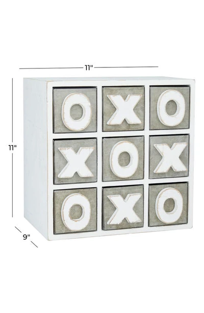 Shop Sonoma Sage Home White Wood Tic Tac Toe Mini Cabinet